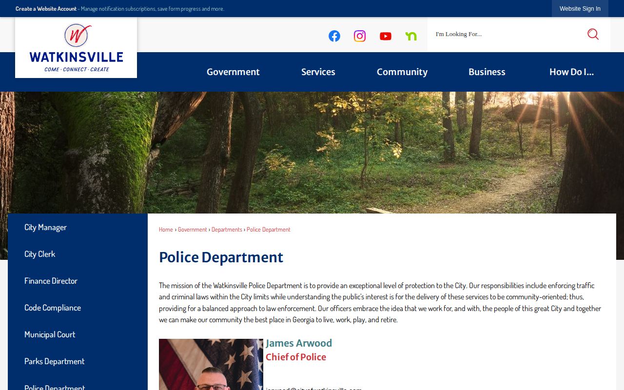 Watkinsville Police Department official page